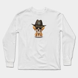 Cute Golden Retriever Puppy Dog Sheriff Long Sleeve T-Shirt